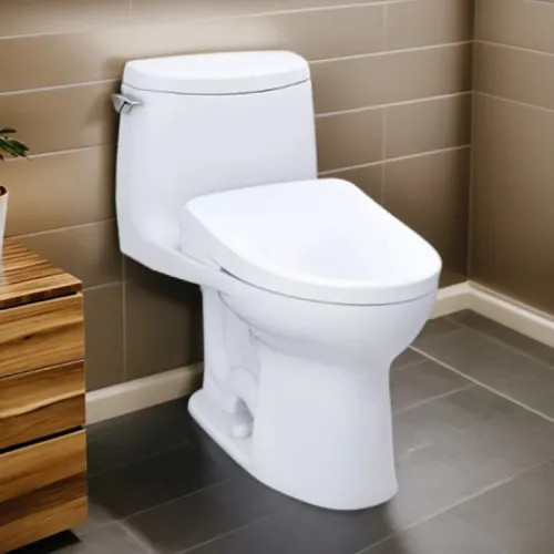 TOTO UltraMax II 1G WASHLET  One-Piece Toilet with S7A Bidet Seat, Auto-Open/Close, 1.0 GPF, Cotton White - MW6044736CUFG#01