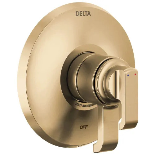 Delta Tetra Monitor 17 Series Volume Control Valve Only Trim, MultiChoice, ADA, Lumicoat Champagne Bronze - T17089-CZ-PR