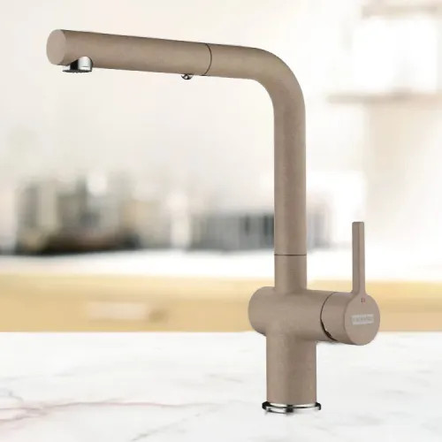 Franke Active Pull-Out Kitchen Faucet, Lever Handle, 1.75 GPM, ECO Cartridge, Oyster - ACT-PO-OYS (115.0656.853)