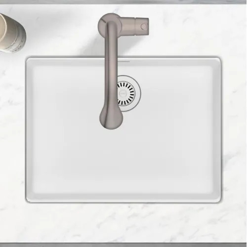 Franke Maris 25" x 18-15/16" Undermount Single-Bowl Kitchen Sink, Granite, Polar White - MAG11023-PWT (125.0687.034)