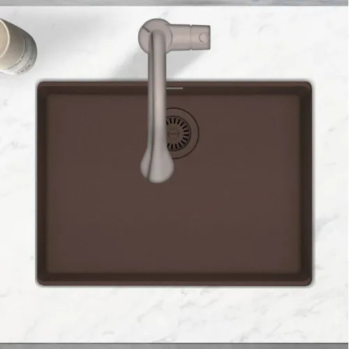 Franke Maris 25" x 19" Undermount Single-Bowl Kitchen Sink, ADA-Compliant, Mocha - MAG11023ADA-MOC (125.0687.038)