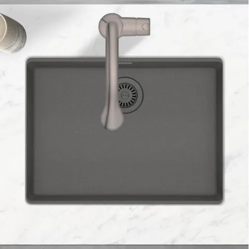 Franke Maris 25" x 19" Undermount Single-Bowl Kitchen Sink, ADA-Compliant, Stone Grey - MAG11023ADA-SHG (125.0687.042)