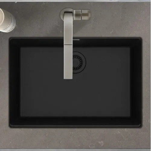 Franke Maris 27" x 19" Undermount Single-Bowl Kitchen Sink, Granite, Onyx - MAG11025-ONY (125.0687.025)