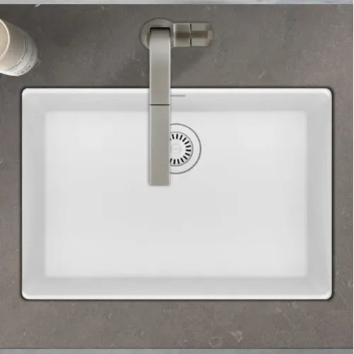 Franke Maris 27" x 19" Undermount Single-Bowl Kitchen Sink, Granite, Polar White - MAG11025-PWT (125.0687.027)