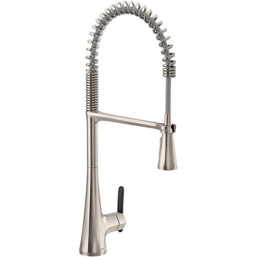 Moen Sinema Single Handle Semi Pro Spring Pulldown Kitchen Faucet, MotionSense Wave, Spot Resist Stainless - S5235EWSRS