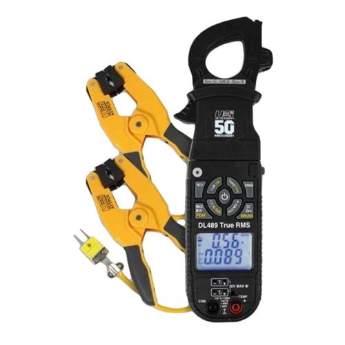 UEi True RMS Clamp Meter Kit with 2-Pc ATTPC3 K-Type Pipe Clamp Probe - DL489COMBO