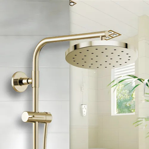 Brizo Essential 14" Raincan Showerhead, Single-Function, Round, H2Okinetic, Touch-Clean, 2.5 GPM, Brilliance Polished Nickel - 81987-PN-2.5
