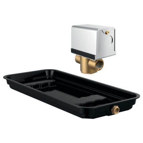 Brizo Mystix 208V Auto Drain Valve with Generator Pan for 8GE-TSG Steam Generators - 8GA-PAD-208