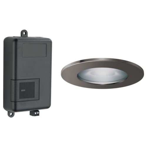 Brizo Mystix Chromatherapy System and High-powered Light Fixture (LED) with 4in Black Onyx Trim Ring, Lumicoat Technology - 8SP-MU-4-BNX-L