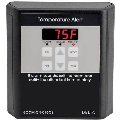 Delta Commercial Steam 12-Volt Temperature Alert with Tamper Proof Lock, Digital Display, Built-In Audible Alarm - 5COM-CN-016CS