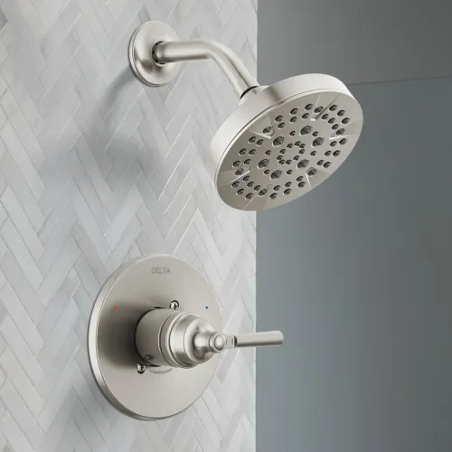 Delta Saylor Monitor 14 Series Shower Only Trim, Touch-Clean, ADA, 1.75 GPM, Stainless - T14235-SS