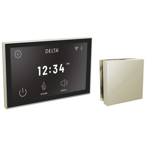 Delta SteamScape Deluxe System Steam Package with 3in Polished Nickel Square-Shaped Steam Head, Lumicoat Technology - 5CH-550L-PN-PR