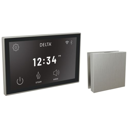 Delta SteamScape Deluxe System Steam Package with 3in Stainless Square-Shaped Steam Head, Lumicoat Technology - 5CH-550L-SS-PR