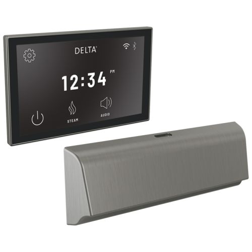 Delta SteamScape Deluxe System Unilateral Digital Steam Package with 9in x 3in Black Stainless Steam Outlet, Lumicoat Technology - 5CB-550L-KS-PR