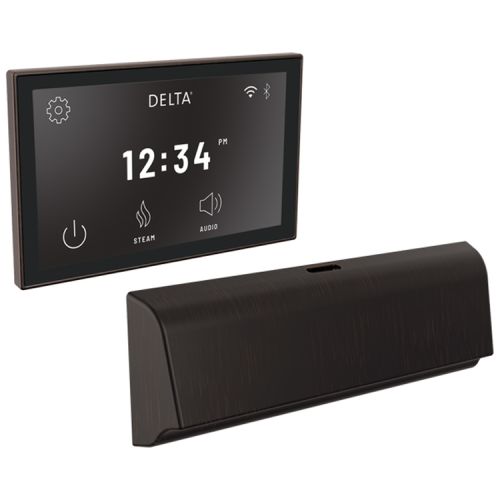 Delta SteamScape Deluxe System Unilateral Digital Steam Package with 9in x 3in Venetian Bronze Steam Outlet, 12 User Presets - 5CB-550L-RB