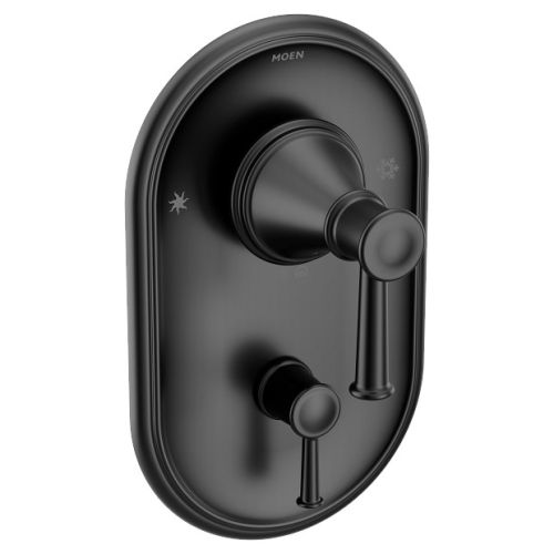 Moen Belfield Posi-Temp Valve Trim w/ 3-Function Diverter, Lever Handles, Matte Black - T2310BL