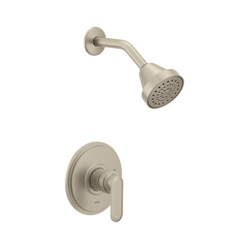 Moen Greenfield M-Core 2-Series Single-Handle Shower Faucet, One-Function, 1.75 GPM, Lever Handle, Eco-Performance, Brushed Nickel - UT2322EPBN