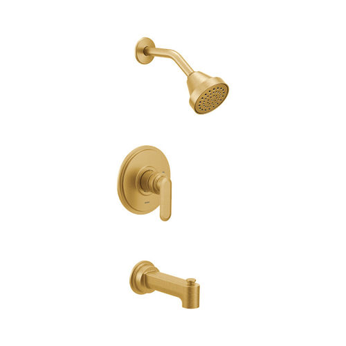 Moen Greenfield M-Core 2-Series Tub/Shower Faucet 1.75 GPM, 1-Function, Single Lever Handle, Eco-Performance, Brushed Gold - UT2323EPBG