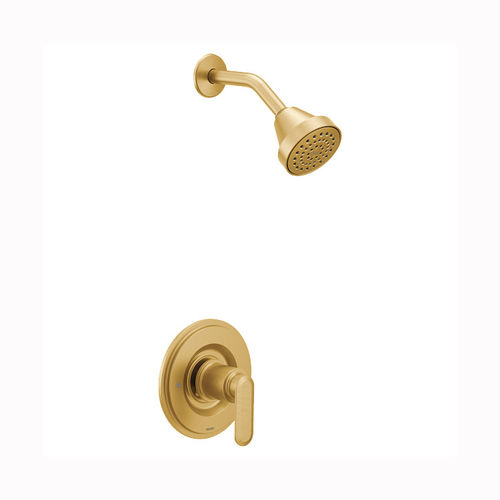 Moen Greenfield Posi-Temp Single-Handle Shower Faucet, One-Function, 1.75 GPM, Lever Handle, Eco-Performance, M-PACT, Brushed Gold - T2222EPBG