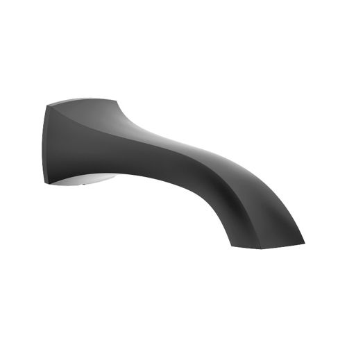 Moen Voss 10-inch Single Handle Non-Diverter Matte Black Tub Filler Spout, M-PACT Common Valve System - TF191956BL