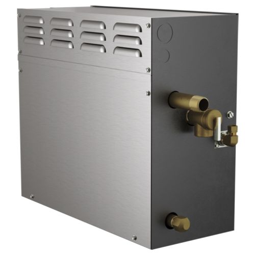 Brizo Mystix 12kW Stainless Steel Steam Generator with 35ft Cable, 208V 1ph, SteadySteam, RapidMist - 8GE-TSG12-208-1