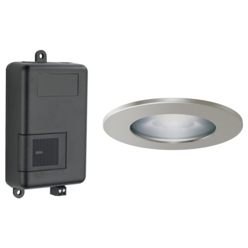 Brizo Mystix Chromatherapy System and High-powered Light Fixture (LED) with 4in Luxe Nickel Trim Ring, Lumicoat Technology - 8SP-MU-4-NK-L