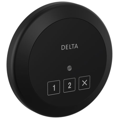 Delta SteamScape Classic System Exterior Steam Control with 4in Matte Black Trim Ring, LED Indicator, 2-User Presets - 5CN-220R-BL