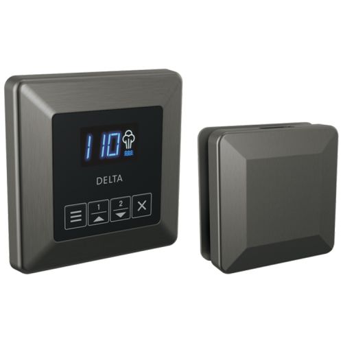 Delta SteamScape Classic System Steam Package with 3in Black Stainless Square-Shaped Steam Head, Lumicoat Technology - 5CH-250T-KS-PR