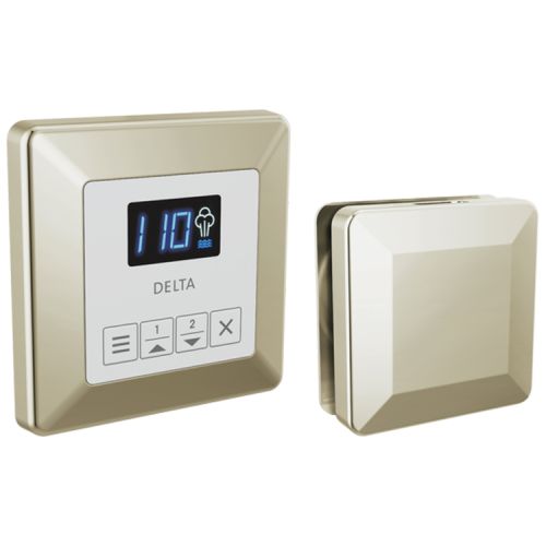 Delta SteamScape Classic System Steam Package with 3in Polished Nickel Square-Shaped Steam Head, Lumicoat Technology - 5CH-250T-PN-PR