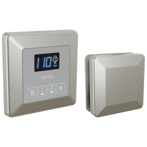 Delta SteamScape Classic System Steam Package with 3in Stainless Square-Shaped Steam Head, Lumicoat Technology - 55CH-250T-SS-PR
