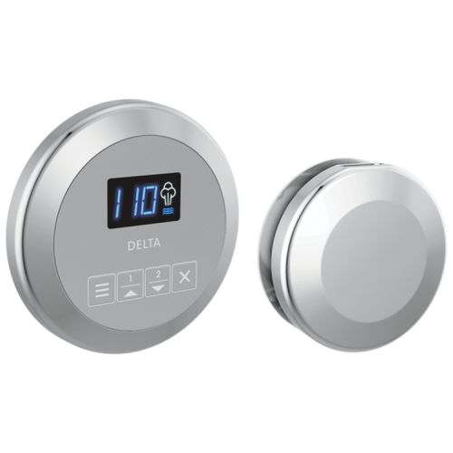 Delta SteamScape Round-Shaped Chrome Steam Package with Patented Dual Sensor Technology, Digital Display, Lumicoat Technology - 5CH-250R-PR