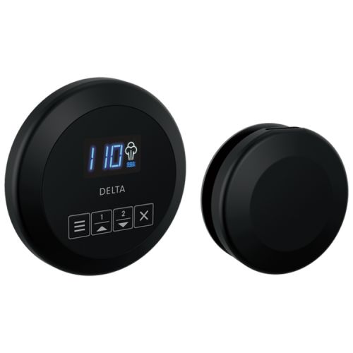 Delta SteamScape Round-Shaped Matte Black Steam Package with Patented Dual Sensor Technology, Digital Display, 2-User Presets - 5CH-250R-BL