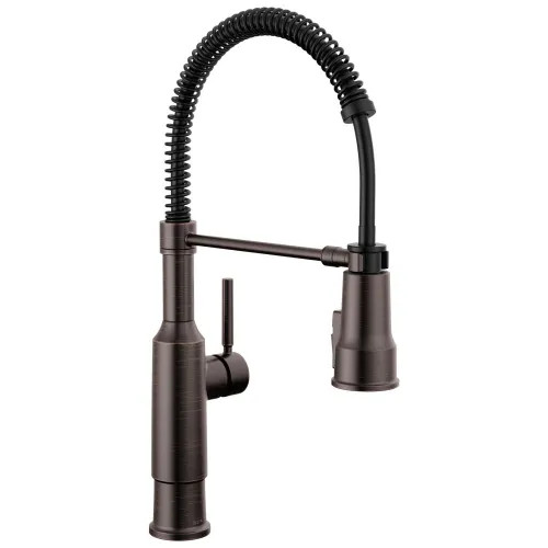 Delta Theodora Single Handle Pull-Down Spring Kitchen Faucet, 1.8 GPM, Venetian Bronze - 18804Z-RB-DST