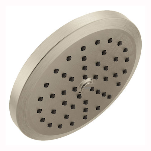 Moen Greenfield 6-3/4in Eco-Performance Single-Function Rainfall Shower Head with Immersion Rainshower Technology, 1.75 GPM, Brushed Nickel  - S178EPBN