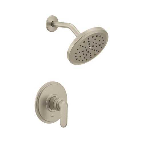 Moen Greenfield M-Core 3-Series Single-Handle Shower Faucet with 6-3/4" Rainshower, One-Function, 2.5 GPM, Lever Handle, Immersion, Brushed Nickel - UT33322BN