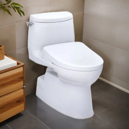 TOTO Carlyle II 1G WASHLET  One-Piece Toilet with S7 Bidet Seat, 1.0 GPF, Auto-Flush, Cotton White - MW6144726CUFGA#01