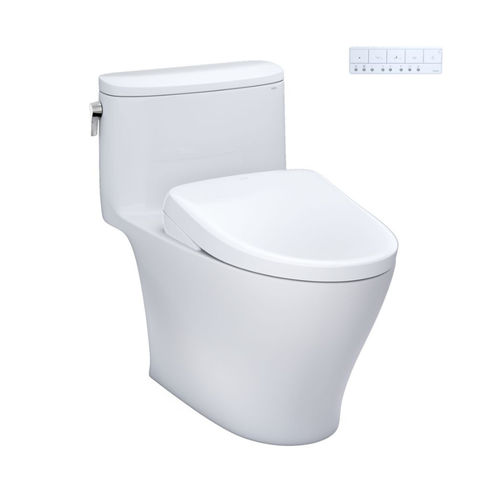 TOTO Nexus 1G One-Piece Skirted Toilet w/ WASHLET  (S7), Elongated, Universal Height, 1.0 GPF, Cotton White - MW6424726CUFG#01