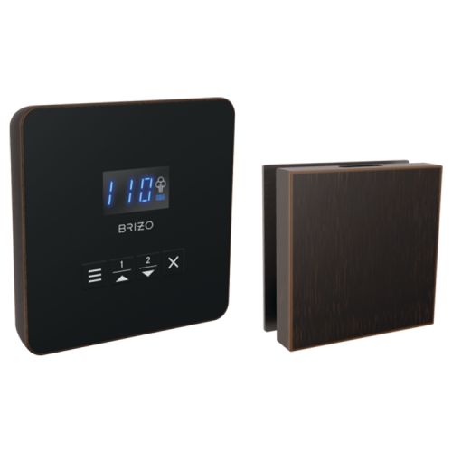 Brizo Mystix 3-3/4in Venetian Bronze Square Steam Control and Head, Dual Temperature Sensor Technology - 8CH-250L-RB