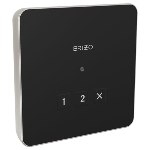 Brizo Mystix 3-7/8in Brushed Nickel Linear Square Exterior Control with LED Indicator, Lumicoat Technology - 8CN-220L-BN-L