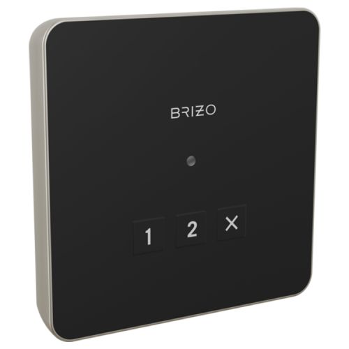 Brizo Mystix 3-7/8in Luxe Nickel Linear Square Exterior Control with LED Indicator, Lumicoat Technology - 8CN-220L-NK-L