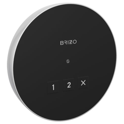 Brizo Mystix 4-1/8in Polished Chrome Round Exterior Control with LED Indicator, Lumicoat Technology - 8CN-220R-PC-L