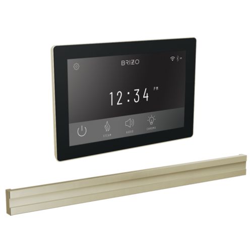 Brizo Mystix Transcendent Lumicoat Polished Nickel Digital Steam Control Kit with Bilateral Steam Head, Built-In WiFi, 12 Presets - 8CB-600S-PN-L