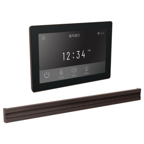 Brizo Mystix Transcendent Venetian Bronze Digital Steam Control Kit with Bilateral Steam Head, Built-In WiFi, 12 Presets - 8CB-600S-RB