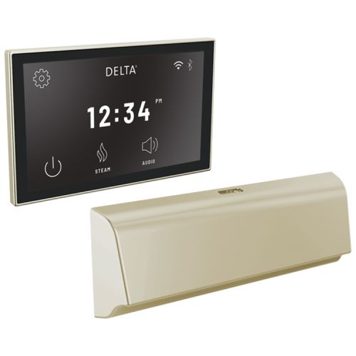 Delta SteamScape Deluxe System Unilateral Digital Steam Package with 9in x 3in Polished Nickel Steam Outlet, Lumicoat Technology - 5CB-550L-PN-PR