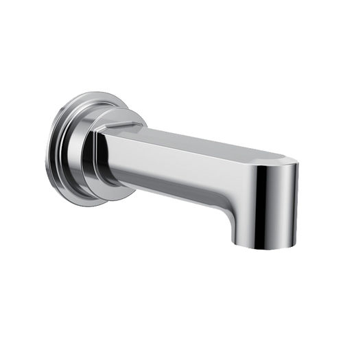 Moen Greenfield 7-3/8-inch Wall Mounted Chrome Non-Diverter Tub Spout with 1/2-inch Connection Size, Slip Fit - 4326