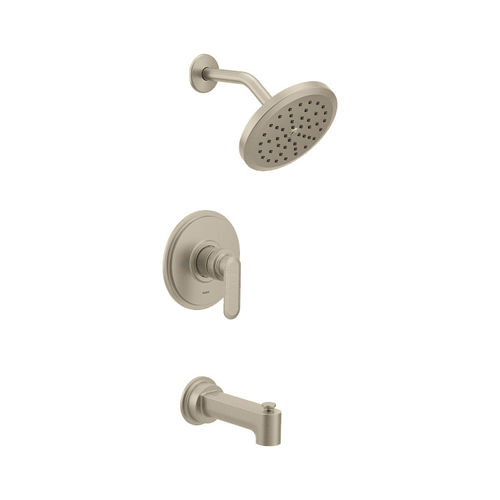 Moen Greenfield M-Core 3-Series Tub/Shower Faucet with 1.75 GPM Rainshower, 1-Function, Single Lever Handle, M-PACT, Brushed Nickel - UT33323EPBN