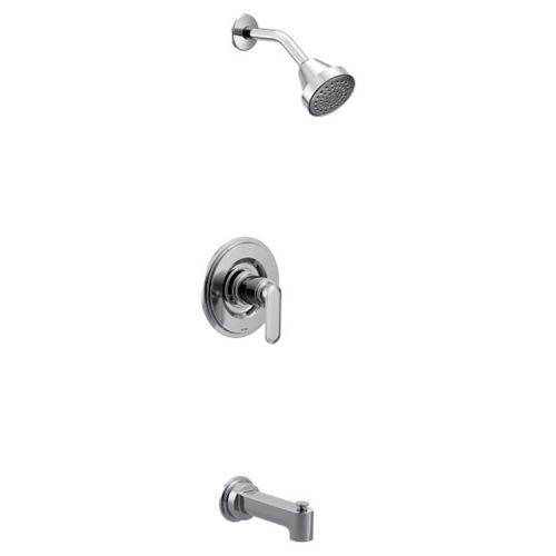 Moen Greenfield Posi-Temp Tub/Shower Faucet, 1.75 GPM, 1-Function, Single Lever Handle, M-PACT, Eco-Performance, Chrome - T2223EP