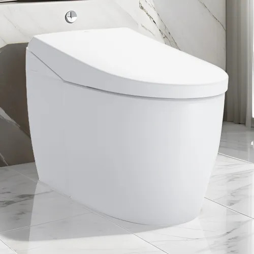 TOTO Neorest AS Electronic Toilet Bidet Combo, Elongated, Universal Height, Dual Flush, 1.0 and 0.8 GPF, Cotton White - MS8551CUMFG#01