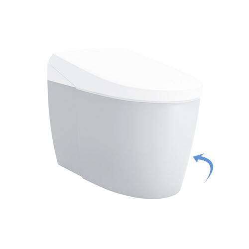 TOTO Neorest LS One-Piece Skirted Toilet, Elongated, Universal Height, WASHLET  Ready, 1.0 GPF & 0.8 GPF, Cotton White - CT8732CUMFG#01
