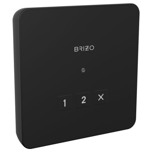 Brizo Mystix 3-7/8in Matte Black Linear Square Exterior Control with LED Indicator - 8CN-220L-BL